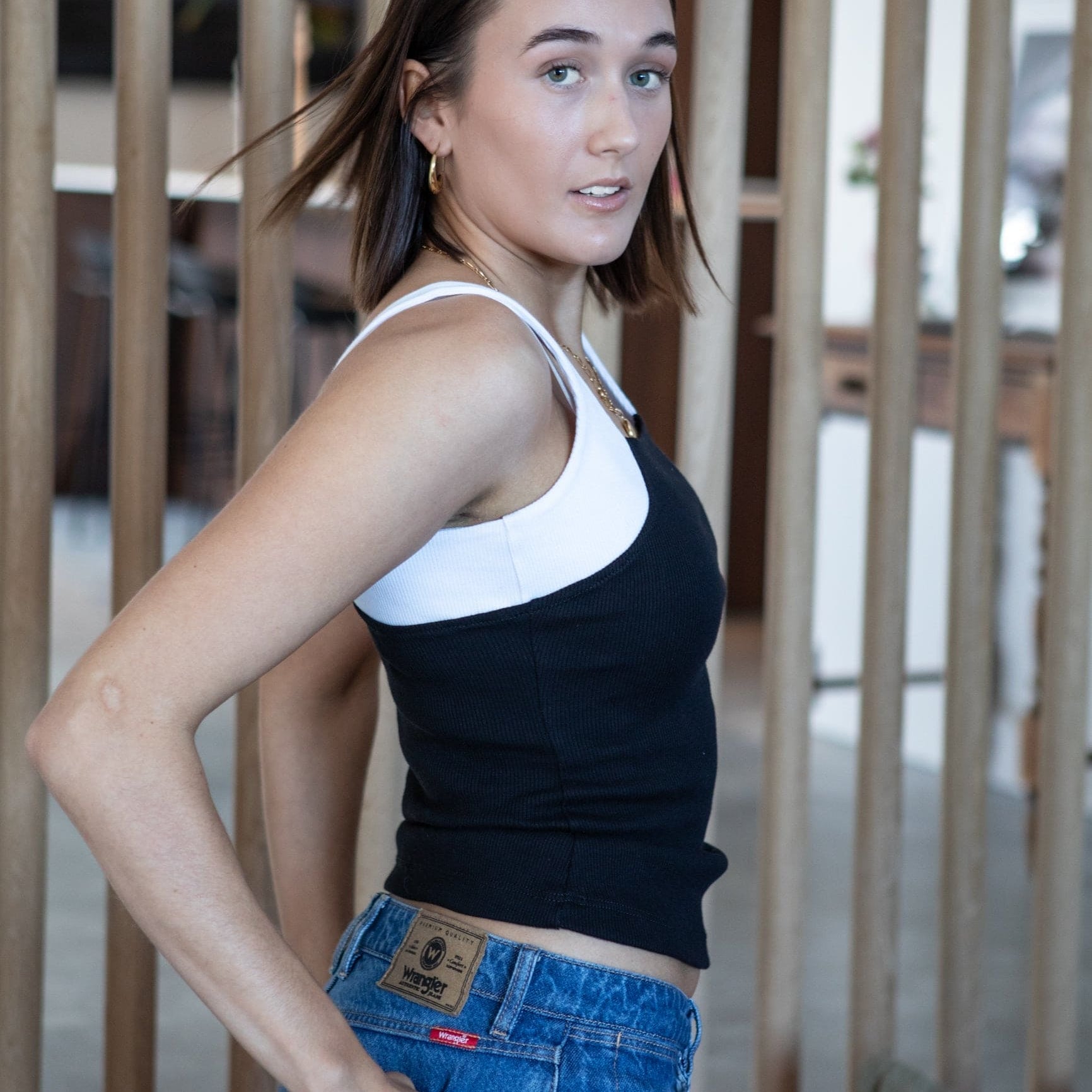PALOMA CONTRAST RIBBED SINGLET TOP-Roar Republic