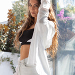 Sophia Cotton White Shirt-Roar Republic