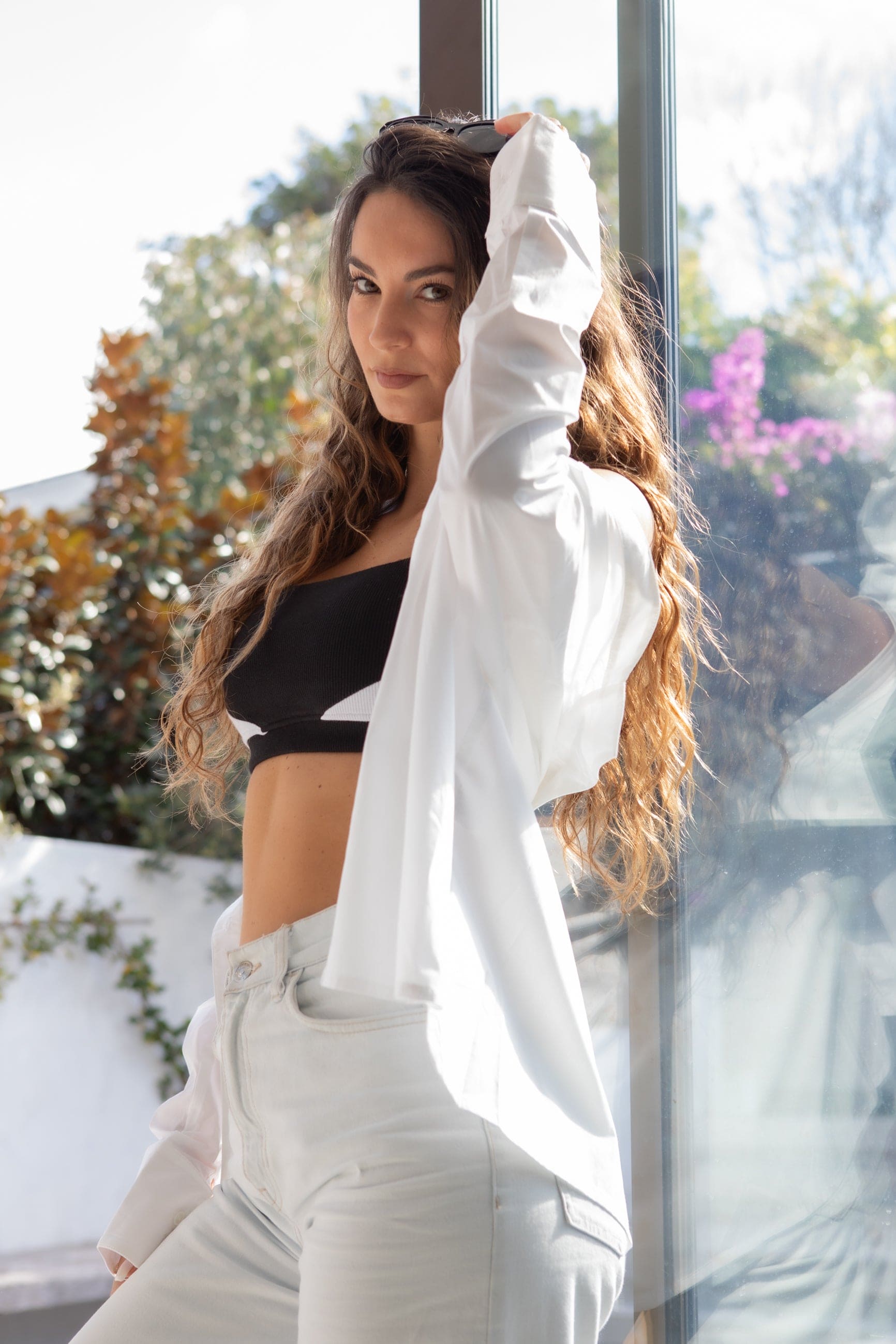 Sophia Cotton White Shirt-Roar Republic