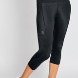 EMPOWER BLACK 3/4 LEGGINGS-Roar Republic