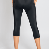 EMPOWER BLACK 3/4 LEGGINGS-Roar Republic