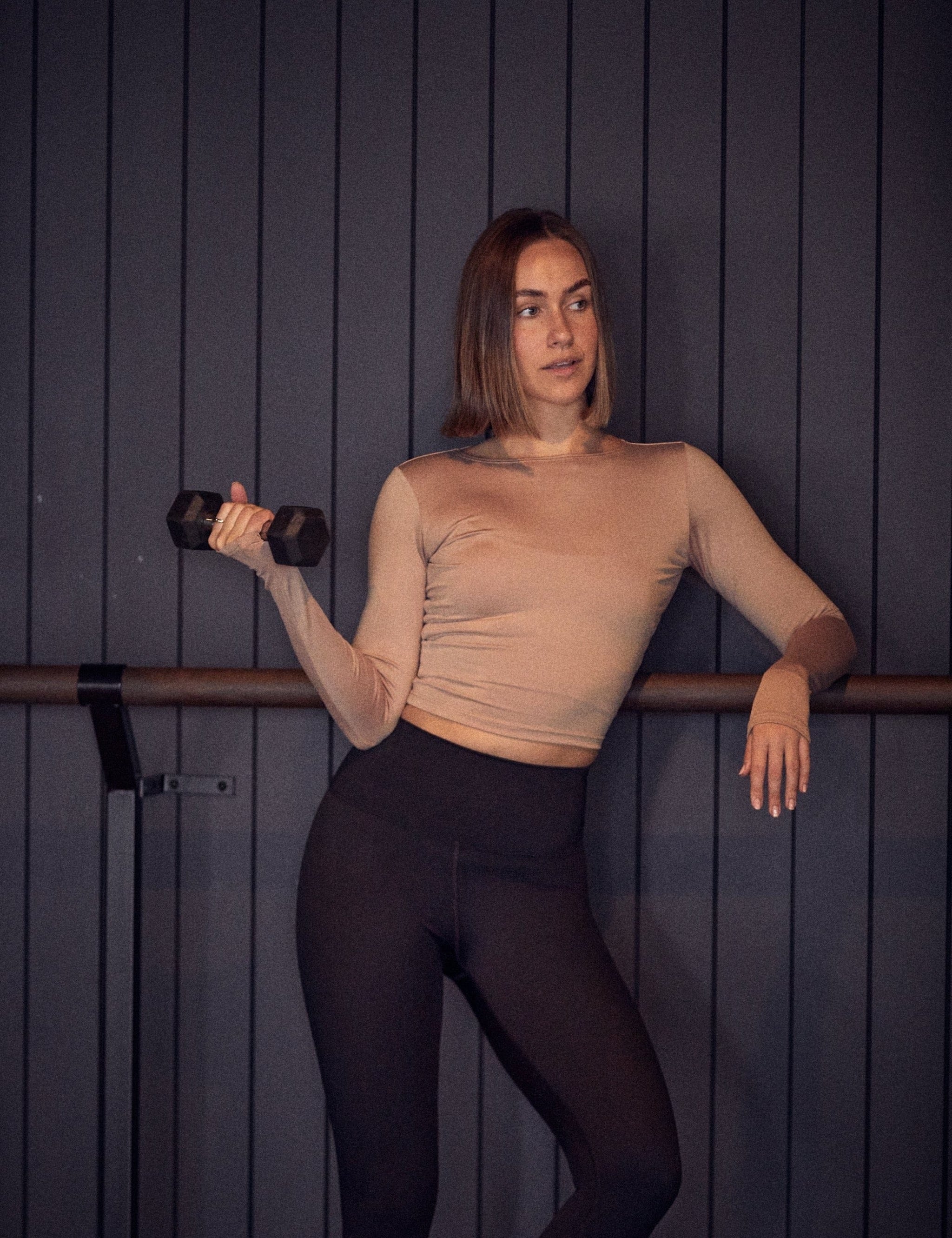 MYLA LONG SLEEVE CAMEL TOP-Roar Republic