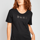 RELAXED BLACK TEE-Roar Republic