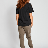 RELAXED BLACK TEE-Roar Republic